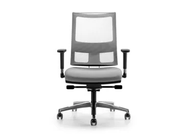 ALLYNET 1777 - Mesh office chair with castors with armrests with 5-Spoke base by TALIN