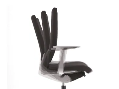 AVIAMID 3512 - Fabric office chair with castors with armrests with 5-Spoke base by TALIN