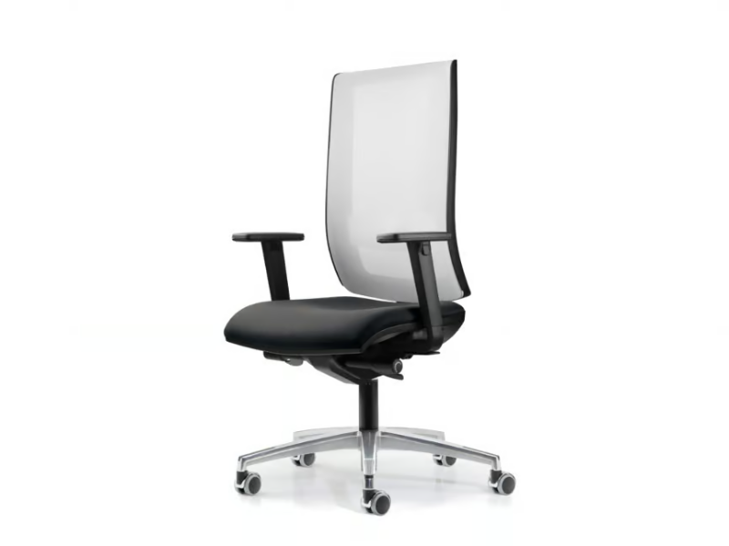 WIND 9-107 - Mesh office chair with castors with armrests with 5-Spoke base by TALIN