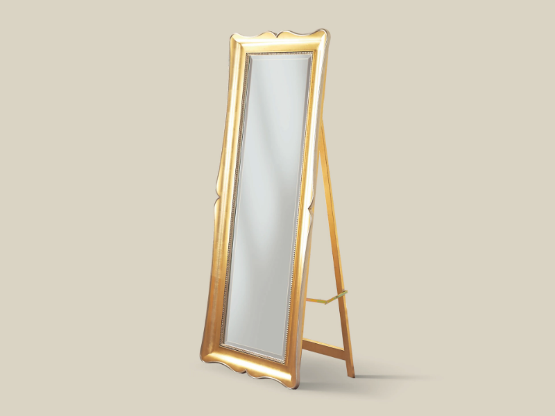 5442 - Freestanding tilting wooden mirror by Tarocco Vaccari Group