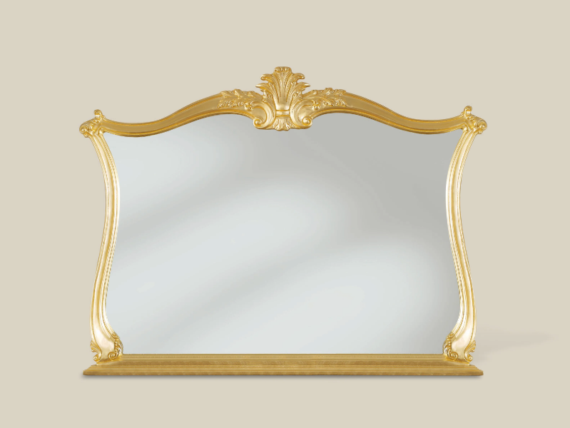 5443 - Framed wooden mirror by Tarocco Vaccari Group