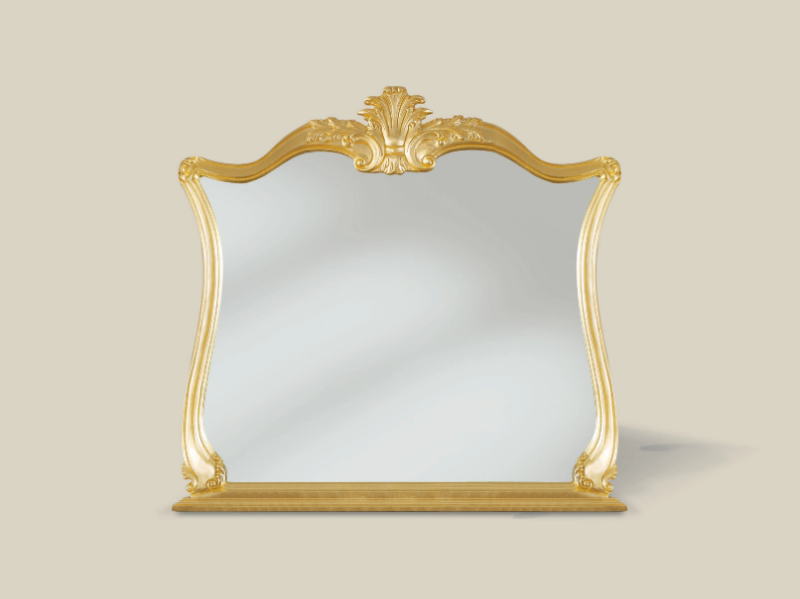5444 - Framed wooden mirror by Tarocco Vaccari Group