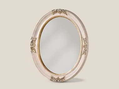 5471 - Framed oval wooden mirror by Tarocco Vaccari Group