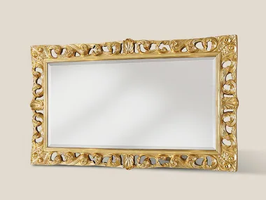 71000 - Framed rectangular wooden mirror by Tarocco Vaccari Group