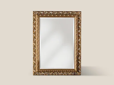 7954 - Rectangular framed wooden mirror by Tarocco Vaccari Group