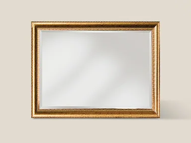 7956 - Framed rectangular wooden mirror by Tarocco Vaccari Group