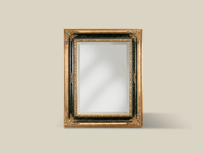 SP6672 - Rectangular framed wooden mirror by Tarocco Vaccari Group