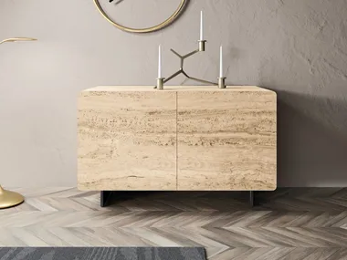 UN4510-MT2 - Marble-effect wooden sideboard with hinged doors by Tarocco Vaccari Group