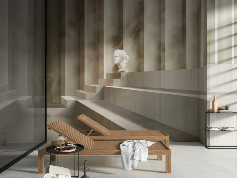 AGORÀ - Trompe l'oeil wallpaper by Tecnografica