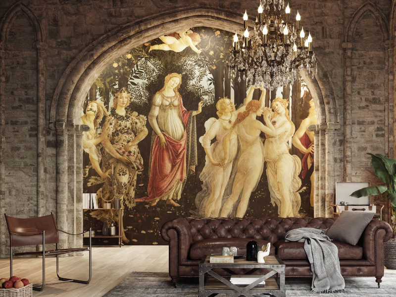 ALLEGORIA DELLA PRIMAVERA - BOTTICELLI - Nonwoven wallpaper by Tecnografica