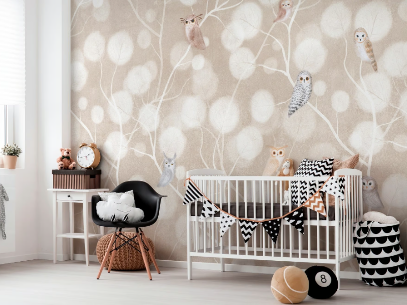 ARCHIMEDE - Nonwoven wallpaper with floral pattern by Tecnografica