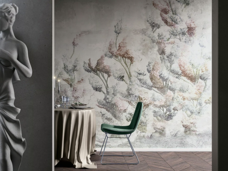 SOMERSET - Digital printing wallpaper with floral pattern by Tecnografica