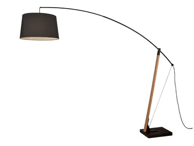 ARCHER - Wood and fabric floor lamp by TEKNI-LED
