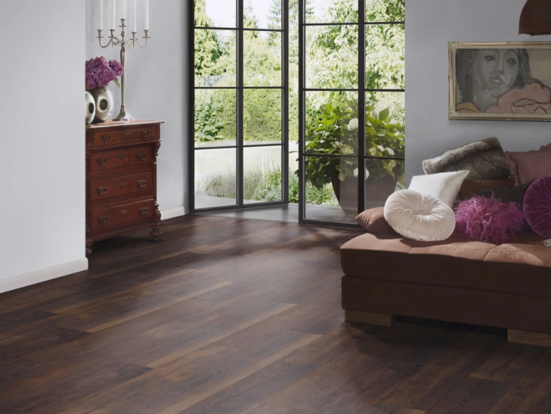 A16 OAK CUBA BROWN - Antibacterial anti-static ecological wooden flooring by Ter Hürne