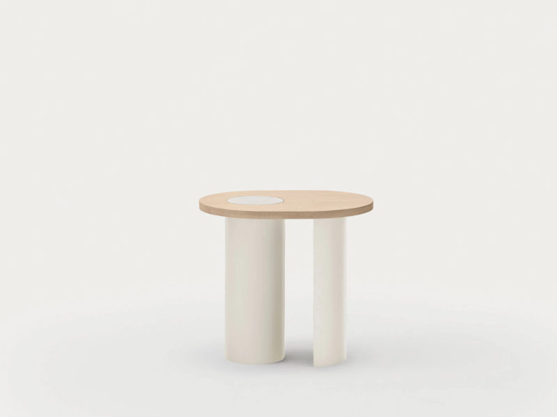 NORI - Oval wooden coffee table by TEULAT