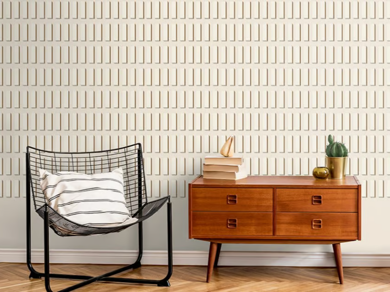 OPUS SECTILE III - Geometric panoramic wallpaper by Texturae