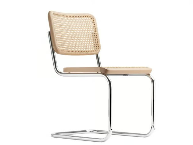 S 32 V - Cantilever chair with supporting synthetic mesh by Thonet