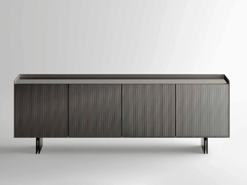 ATEREA - Glass sideboard with doors by Tonelli Design