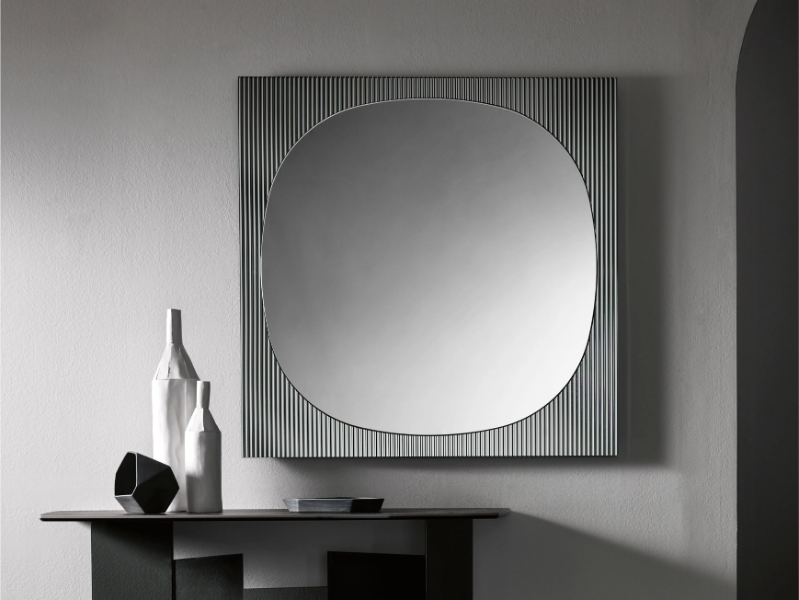 BANDS - Square wall-mounted mirror by Tonelli Design