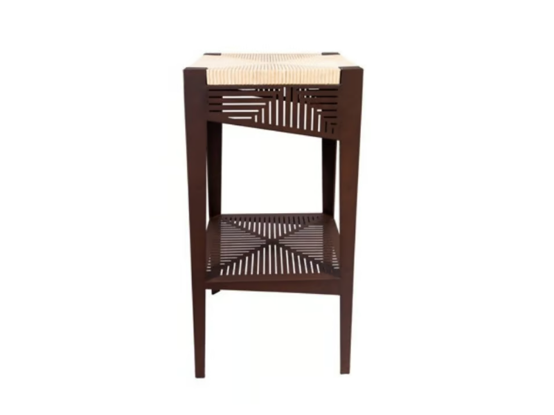 CORTESE - High Corten™ stool with footrest by TrackDesign