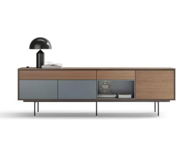 AURA 74 - Modular oak sideboard with doors by TREKU