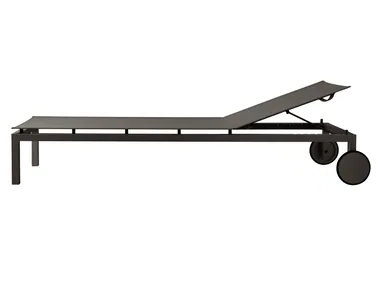 NATAL ALU - Recliner Batyline® lounger with castors by TRIBÙ
