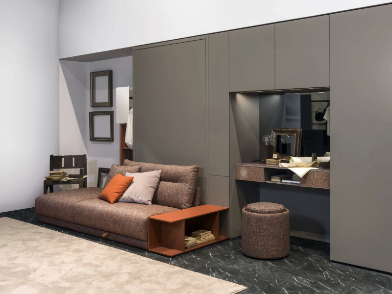 ON-OFF - COMPOSITION 07 - Storage wall with fold-away bed by TUMIDEI