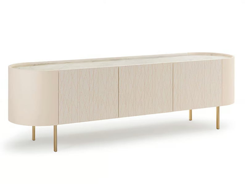ROMA - Wooden sideboard with doors by Turri