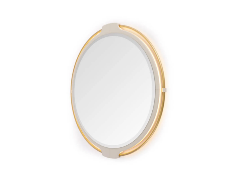 VINE - Round wall-mounted mirror with integrated lighting by Turri