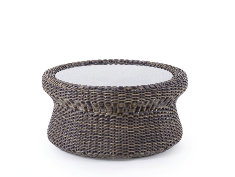 AGORÀ - Round low WaProLace® garden side table by Unopiù
