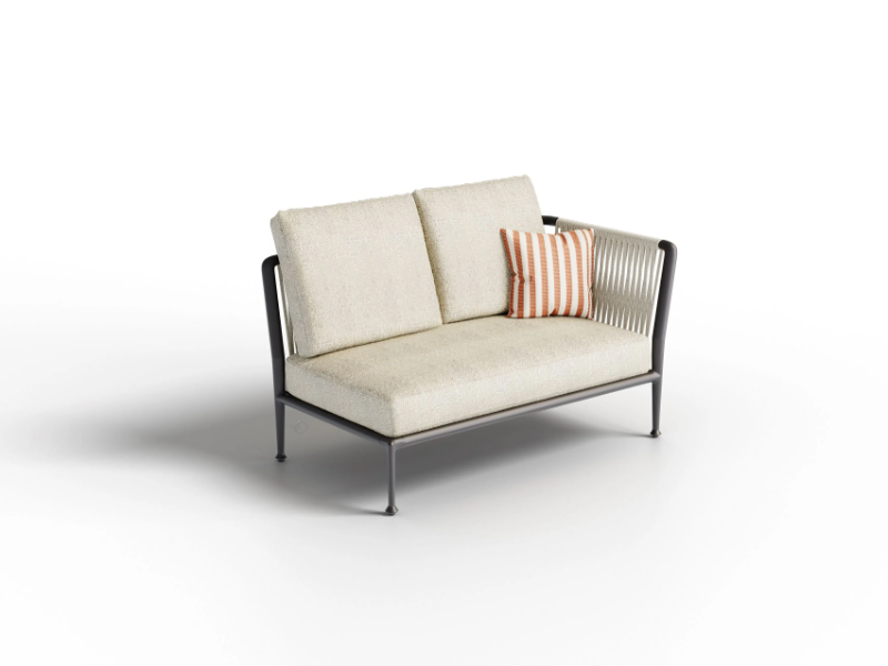 TREBLE - Corner 2 seater garden sofa by Unopiù