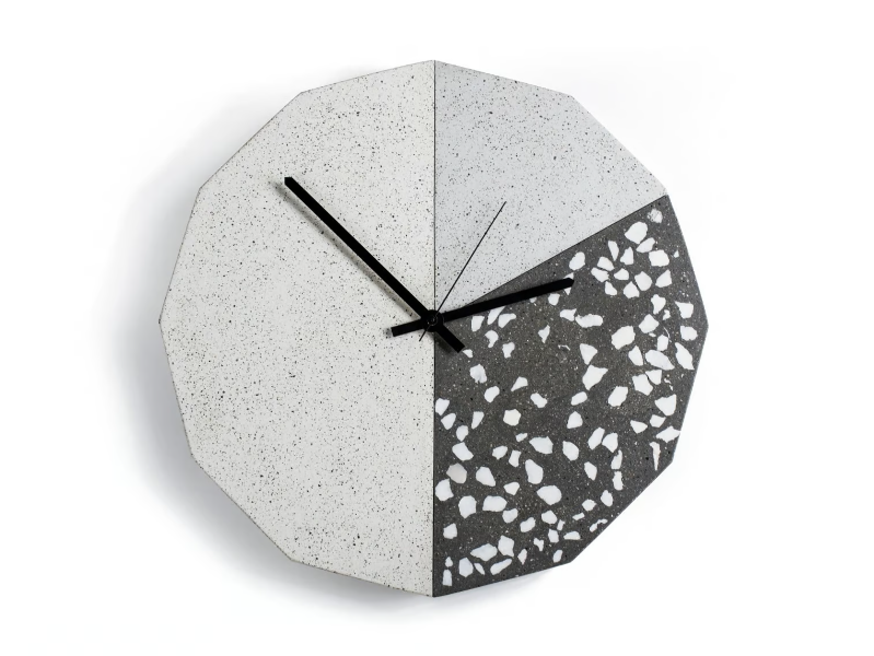 FACET - Wall-mounted concrete clock by URBI et ORBI