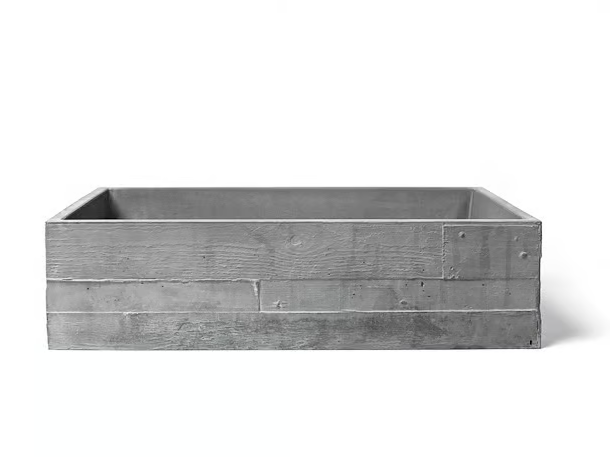 INVIVO 60 - Countertop rectangular Concrete and cement-Based materials washbasin by URBI et ORBI
