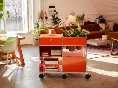 WORLD OF PLANTS FOR USM HALLER - Metal trolley by USM