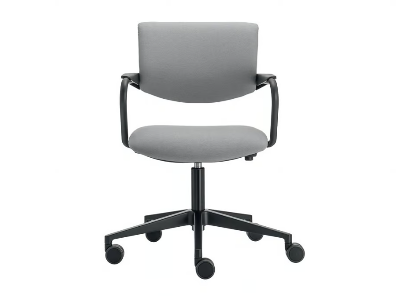 MOREA COMFORT GUEST - Swivel chair with metal structure and fabric seat by VAGHI