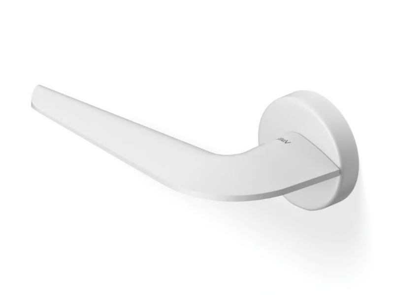 H1052 SUPERSONIC - Brass door handle on rose by Valli