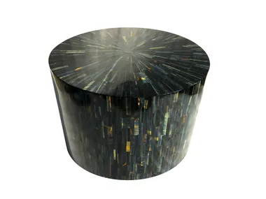 BLUE TIGER EYE - Round stone coffee table by Valmori