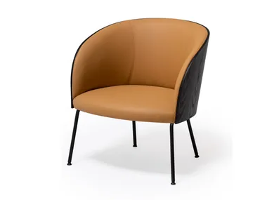 CISTELL ORIGINAL - Leather easy chair with armrests by Vergés