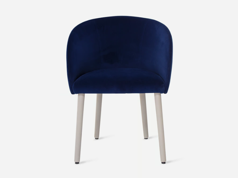 CISTELL ORIGINAL - Velvet chair with armrests and metal legs by Vergés