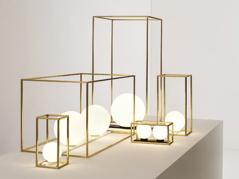 MULTIPLO - LED glass and steel table lamp by Vesoi