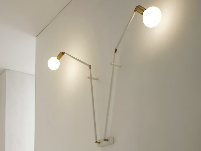 TIPERDUE - LED steel wall lamp with swing arm by Vesoi