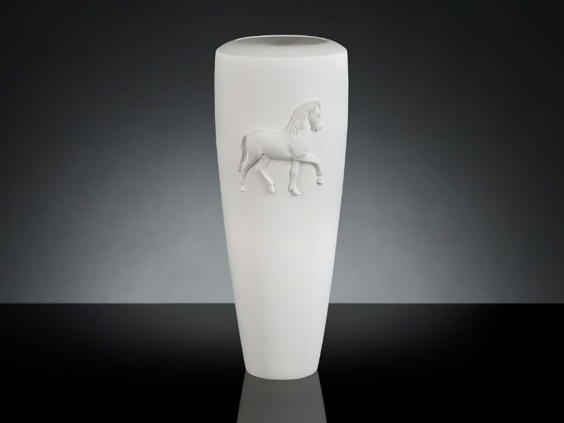 OBICE HORSE RELIEF - Ceramic vase by VGnewtrend