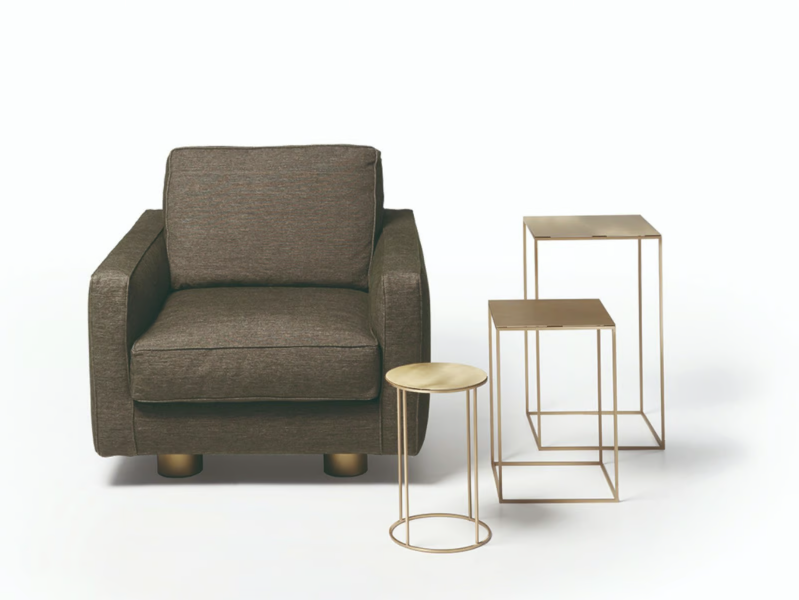 425 CON_TEMPO - Fabric or leather armchair with armrests by Vibieffe