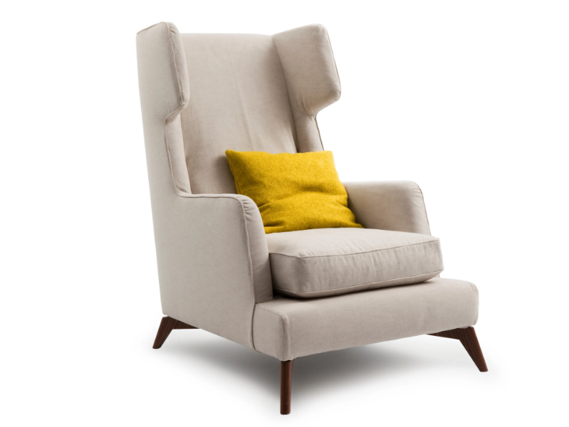 680 CLASS - High-back fabric or leather armchair by Vibieffe