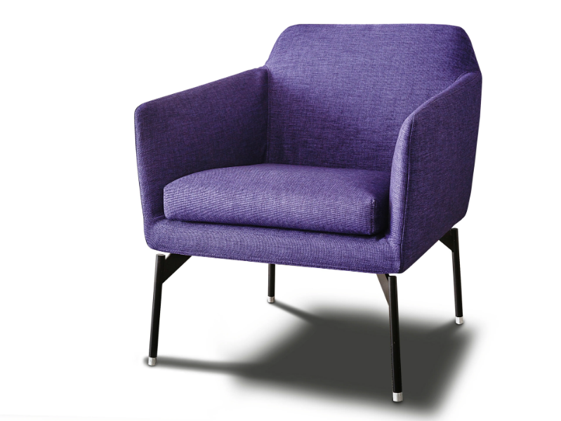 770 LEVEL - Upholstered fabric or leather armchair with armrests by Vibieffe
