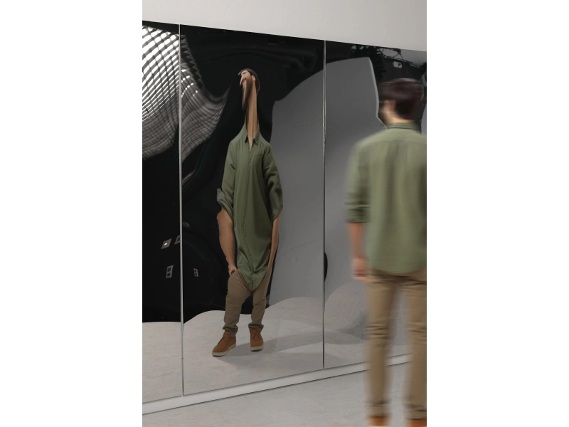 DISTORTING MIRROR WALL PANEL - Rectangular mirror by VIDAME EDITIONS