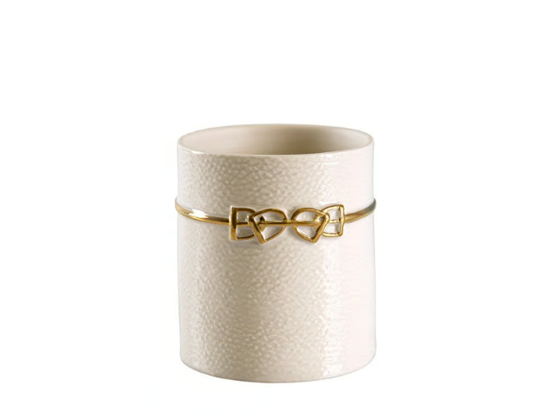 DRESSAGE - Countertop porcelain toothbrush holder by VILLARI