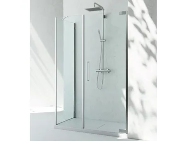 FLARE F2+FG - Corner shower cabin with hinged door by VISMARAVETRO