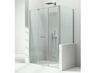 REPLAY RM+RV - Tempered glass shower cabin with folding door by VISMARAVETRO