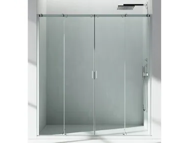 SERIE 8000 C4 - Niche crystal shower cabin with sliding door by VISMARAVETRO